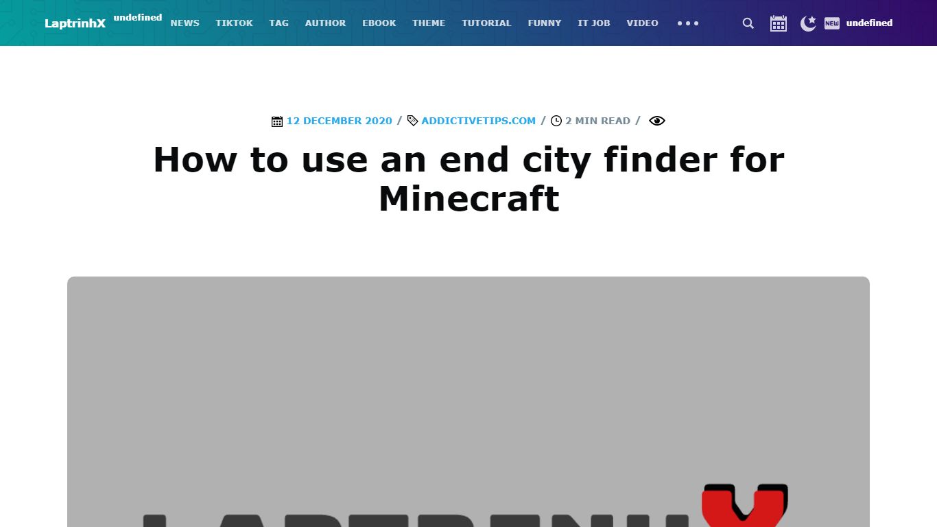 How to use an end city finder for Minecraft | LaptrinhX