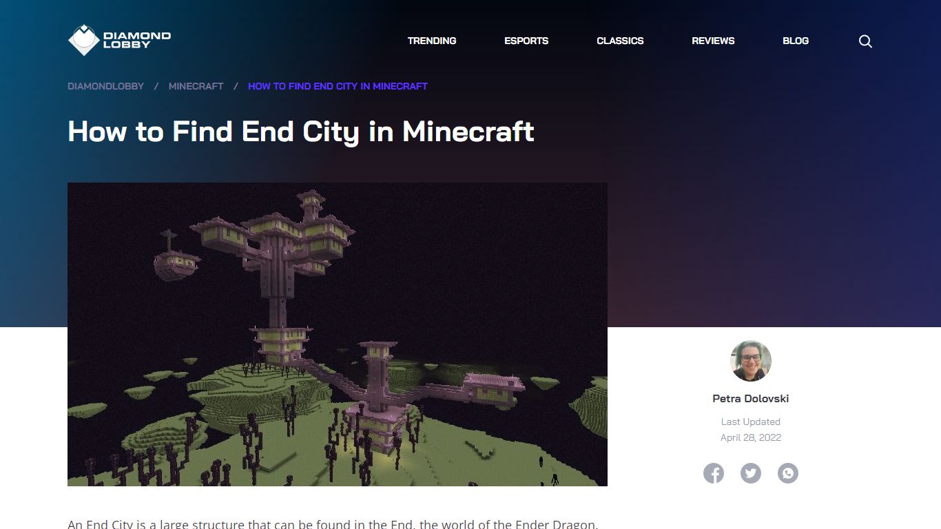 How to Find End City in Minecraft | DiamondLobby